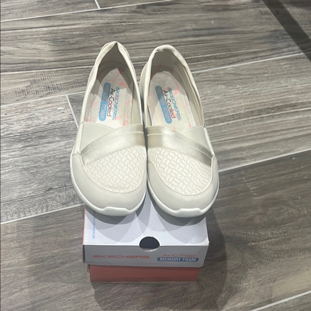Skechers Women's Cream Slip-On Shoes